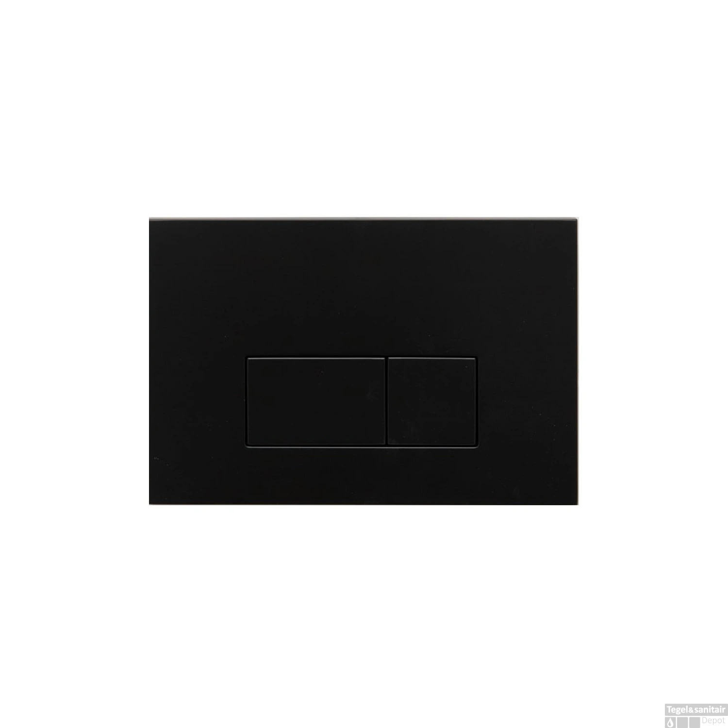 Bedieningsplaat Qeramiq Push Met DualfFush Frontbediening Metaal Rechthoek Mat Zwart