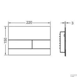 Bedieningsplaat Toilet TECE Square II RVS Mat Zwart 7 Bedieningsplaat Toilet TECE Square II RVS Mat Zwart -Baden Luxe Verkoop bedieningsplaat toilet tece square ii rvs tech