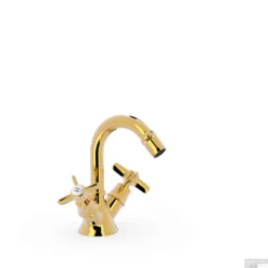 Bidetmengkraan Tres Clasic 2 Kruisgreep Goud