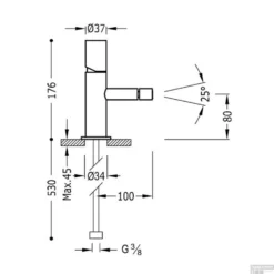 Bidetmengkraan Tres Study Exclusive 1-Knop Uitloop Recht 8 Cm Rond Rood -Baden Luxe Verkoop bidetmengkraan tres study colors 1 knop bidet uitloop recht 8 cm rond ro 06112001trod