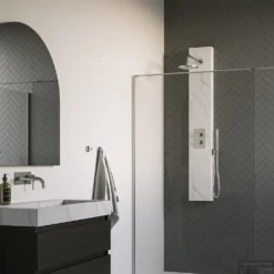 BRAUER Edition Thermostatisch Douchepaneel 2-weg Calacatta Gold 20 Cm SET01 -Baden Luxe Verkoop brauer brushed edition thermostatisch 1 1