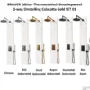BRAUER Edition Thermostatisch Douchepaneel 2-weg Calacatta Gold 20 Cm SET01