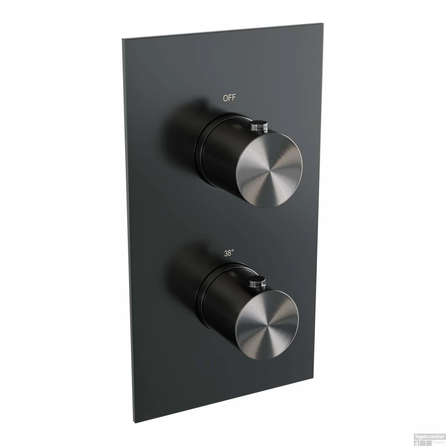 BRAUER Gunmetal Edition Thermostatisch Douchepaneel 2-weg Calacatta Gold SET 01 5 BRAUER Gunmetal Edition Thermostatisch Douchepaneel 2-weg Calacatta Gold SET 01 - Afbeelding 5