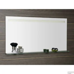 Baden Luxe Verkoop -Baden Luxe Verkoop bt120 badkamerspiegel sapho breto 120x60.8 cm led verlichting incl. planchet 5