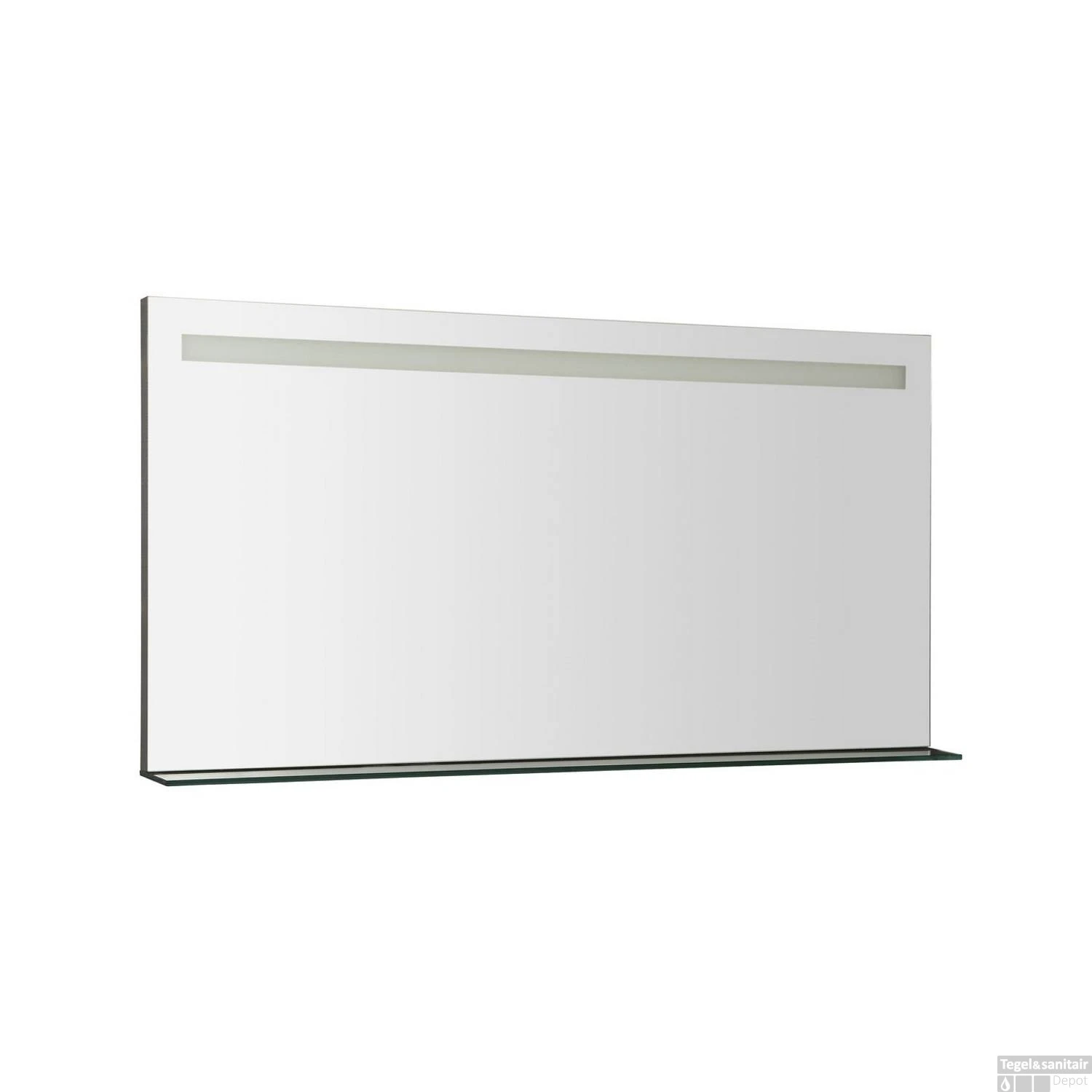 Badkamerspiegel Sapho Breto 120x60.8 Cm LED-Verlichting Incl. Planchet