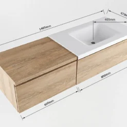 MONDIAZ BUKLA 140cm Badmeubel Met Module 60 Kleur Dark Brown Met 2 Lades. Wastafel CLOUD Rechts 1 Kraangat Kleur Talc. 11 MONDIAZ BUKLA 140cm Badmeubel Met Module 60 Kleur Dark Brown Met 2 Lades. Wastafel CLOUD Rechts 1 Kraangat Kleur Talc. -Baden Luxe Verkoop bukla 140cm right met 80cm en 60module 6320013189881