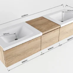 MONDIAZ BUKLA 160cm Badmeubel Met Module 40 Kleur Dark Brown Met 3 Lades. Wastafel CLOUD Dubbel 0 Kraangaten Kleur Urban. 11 MONDIAZ BUKLA 160cm Badmeubel Met Module 40 Kleur Dark Brown Met 3 Lades. Wastafel CLOUD Dubbel 0 Kraangaten Kleur Urban. -Baden Luxe Verkoop bukla 160cm double met 60cm 6320013190032