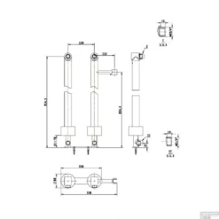 BWS Badkraankoppelingen Universele Vrijstaande Rond -Baden Luxe Verkoop bws badkraankoppelingen universele vrijstaande rond tech