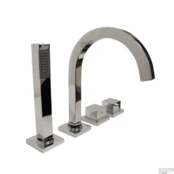 BWS Badrandthermostaat 4Gats Afbouwset Chroom (Exclusief Inbouwdeel)