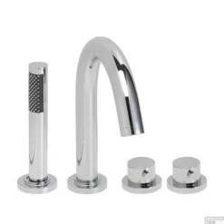 BWS Badrandthermostaat 4Gats Rond Afbouwset Chroom (Exclusief Inbouwdeel)