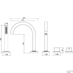 BWS Badrandthermostaat 4Gats Rond Afbouwset Chroom (Exclusief Inbouwdeel) -Baden Luxe Verkoop bws badrandthermostaat 4gats rond afbouwset chroom tech