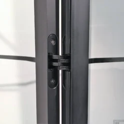 BWS Douchecabine Frame 140x110 Cm 8 Mm NANO Glas Mat Zwart Raster -Baden Luxe Verkoop bws deur framed detail 3 2