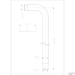 BWS Douchearm Hera Muurbevestiging Gebogen Rond 40 Cm RVS -Baden Luxe Verkoop bws douchearm hera muurbevestiging gebogen rond 40 cm rvs tech