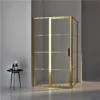 BWS Douchecabine Frame 120x100 Cm 8 Mm NANO Glas Geborsteld Messing Goud