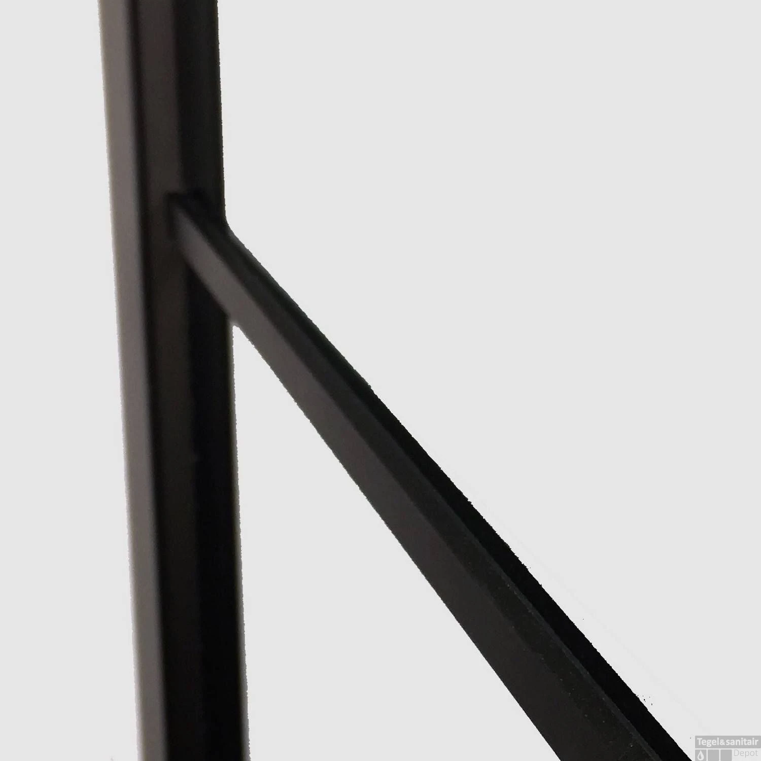 BWS Douchecabine Frame 90x150 Cm 8 Mm NANO Glas Mat Zwart Raster 2 BWS Douchecabine Frame 90x150 Cm 8 Mm NANO Glas Mat Zwart Raster - Afbeelding 2