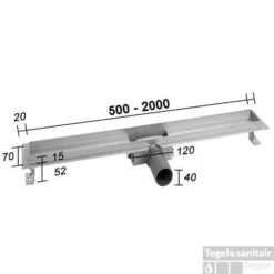 BWS Douchegoot RVS Met Flens 60 Cm Uitneembaar Sifon Standaard Rooster 8 BWS Douchegoot RVS Met Flens 60 Cm Uitneembaar Sifon Standaard Rooster -Baden Luxe Verkoop bws douchegoot rvs met flens 60 cm uitneembaar sifon standaard rooster bws4311.33 tech