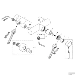 BWS Douchemengkraan Chepri RVS Look -Baden Luxe Verkoop bws douchemengkraan chepri rvs look tech 2