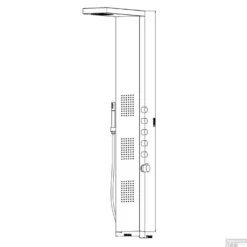 BWS Douchepaneel Rio Met Thermostaat Kraan 158x20 Cm RVS -Baden Luxe Verkoop bws douchepaneel ohio met thermostaat kraan rvs tech