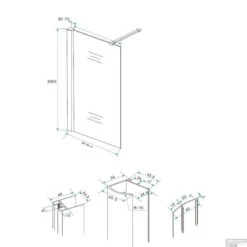 BWS Douchewand Reno Met Middenband 160x200 Cm 8 Mm NANO Coating 5 BWS Douchewand Reno Met Middenband 160x200 Cm 8 Mm NANO Coating -Baden Luxe Verkoop bws douchewand met muurprofiel 160x200 cm 8mm nano coating tech 1