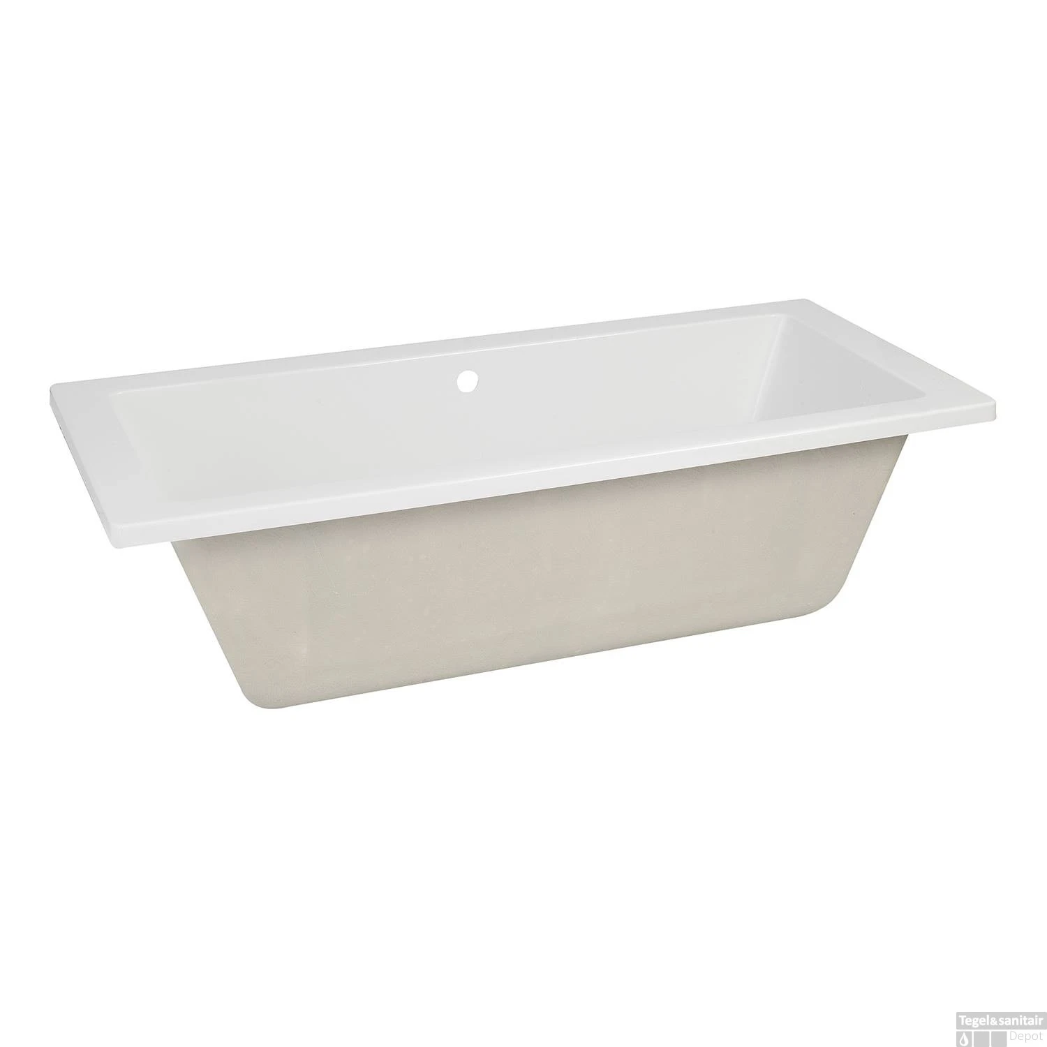 BWS Inbouw Ligbad | DUO | Santino | 180x80x49cm | Acryl Wit 1 BWS Inbouw Ligbad | DUO | Santino | 180x80x49cm | Acryl Wit