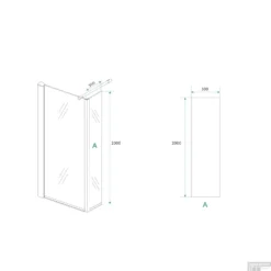 BWS Eco Zijwand Met Hoekprofiel 30x200cm NANO Coating 8mm -Baden Luxe Verkoop bws eco zijwand met hoekprofiel 30x200cm nano coating 8mm tech 2