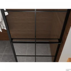 BWS Inloopdouche Met Handdoekbeugel 90x200cm 10mm NANO Coating Zwart -Baden Luxe Verkoop bws inloopdouche met handdoekbeugel 90x200cm 10mm nano coating zwart 3