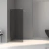 BWS Inloopdouche Pro Line Rookglas 80x200 8mm Nano Coating Mat Zwart Profiel En Stang