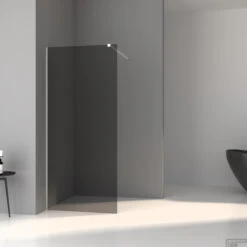 BWS Inloopdouche Pro Line Rookglas 80x200 8mm Nano Coating Mat Zwart Profiel En Stang