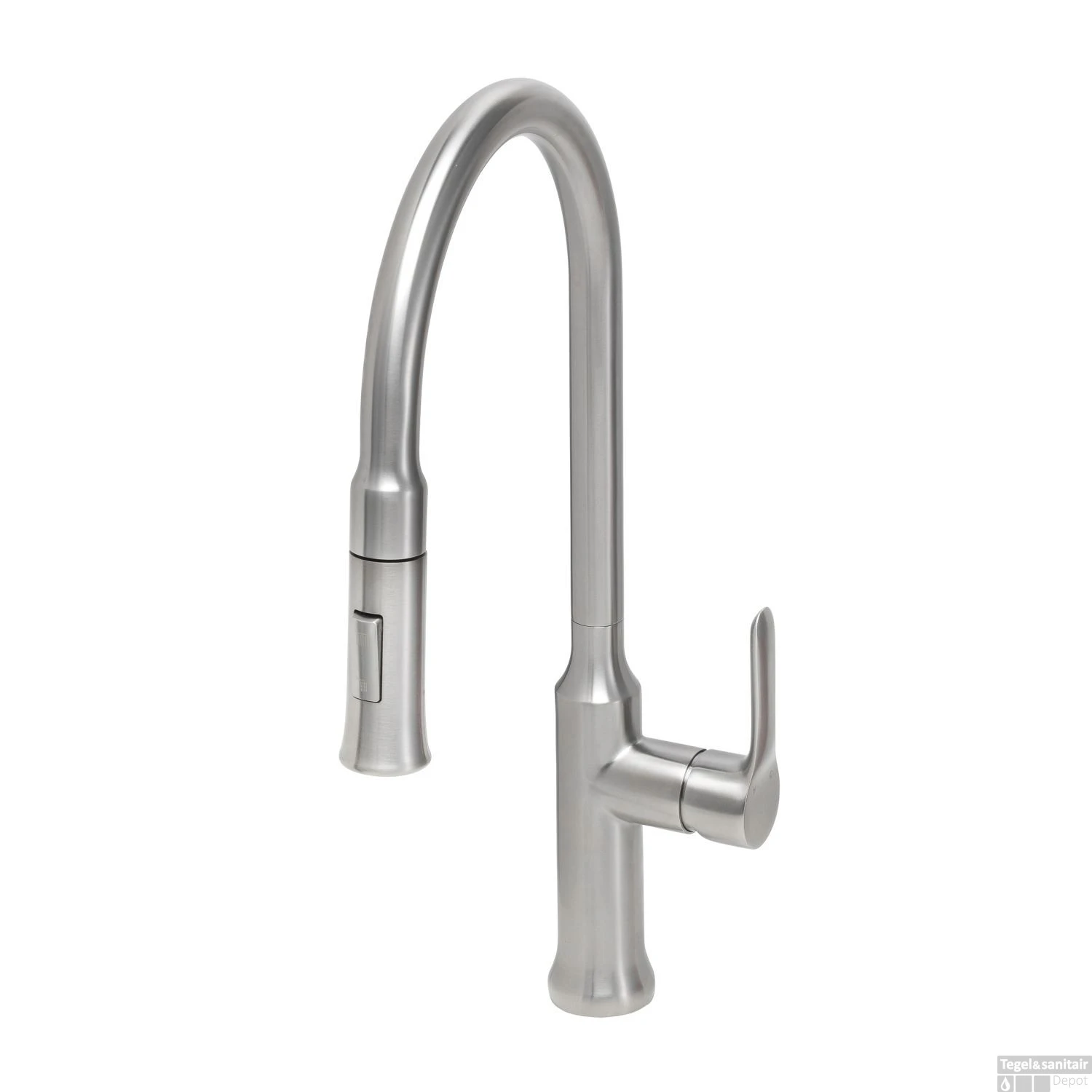 BWS Keukenkraan Hera Met Uittrekbare Handdouche RVS 1 BWS Keukenkraan Hera Met Uittrekbare Handdouche RVS