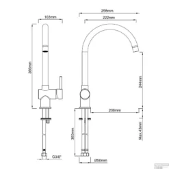 BWS Keukenmengkraan Cemal Chroom -Baden Luxe Verkoop bws keukenmengkraan cemal chroom tech