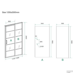 BWS Nisdeur INDUS Met Vast Paneel 120x200 Cm 8 Mm NANO Glas Omkeerbaar Mat Zwart -Baden Luxe Verkoop bws nisdeur indus met vast paneel 120x200 cm 8 mm nano glas omkeerbaar mat zwart tech