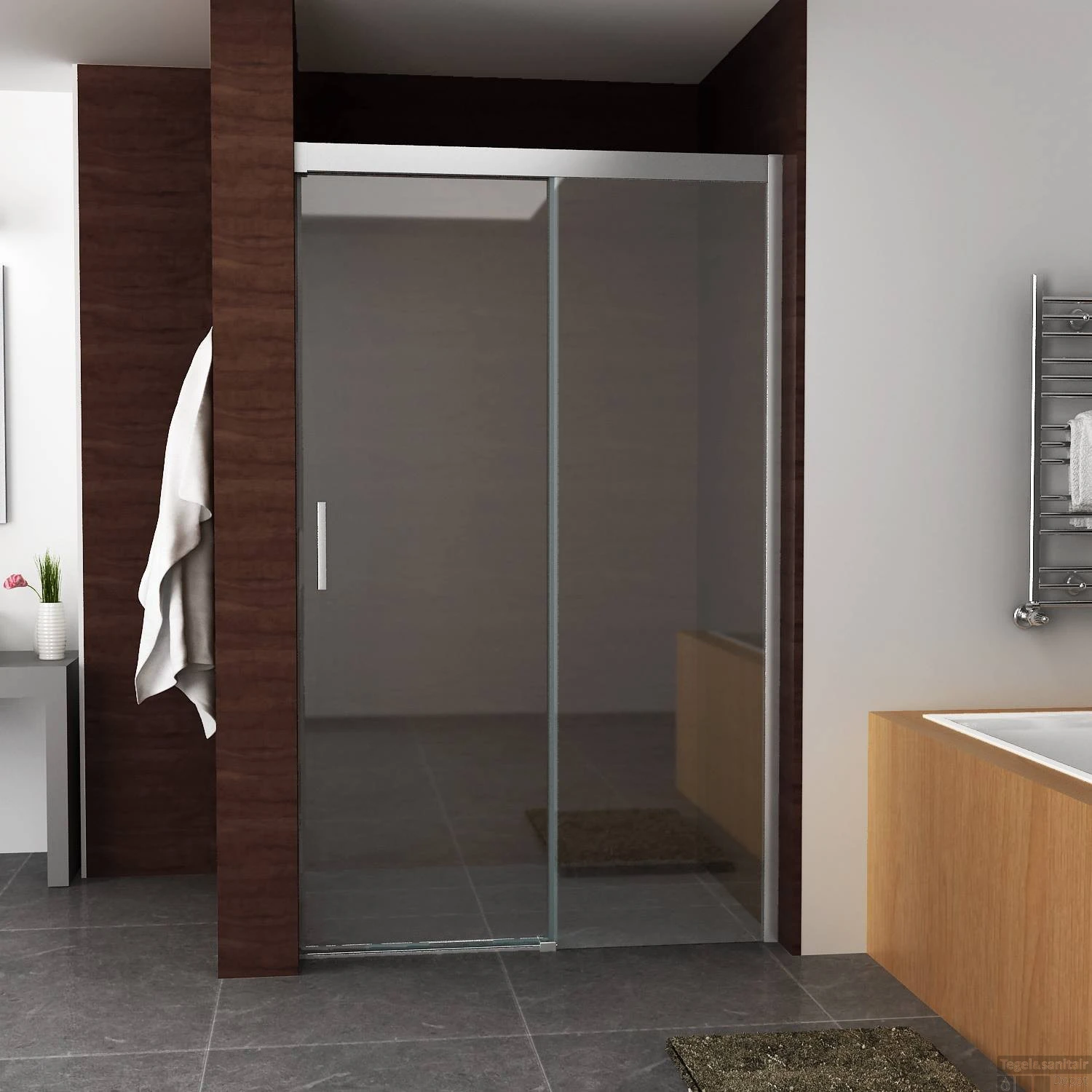 BWS Douchedeur | Softclose 2.0 | 90x200cm | 8mm Aluminium NANO Coating | Nisdeur