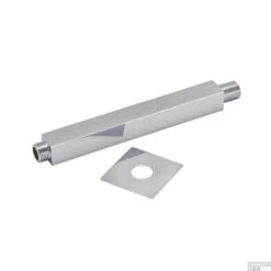 BWS Plafonduitloop Vierkant Luxe 30cm Chroom