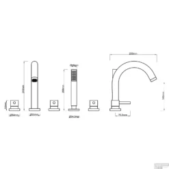 BWS Round 5 Gats Badrandkraan Chroom Compleet -Baden Luxe Verkoop bws round 5 gats badrandkraan chroom compleet tech5