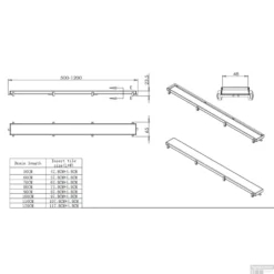 BWS RVS Tegelrooster Tbv Douchegoot 80x7 Cm 9 BWS RVS Tegelrooster Tbv Douchegoot 80x7 Cm -Baden Luxe Verkoop bws rvs tegelrooster tbv douchegoot 100x7 cm tech 2