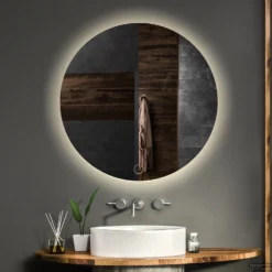 BWS Badkamerspiegel | Spark | Rond | Met LED Verlichting | 140cm -Baden Luxe Verkoop bws spark sfeer4 1 1