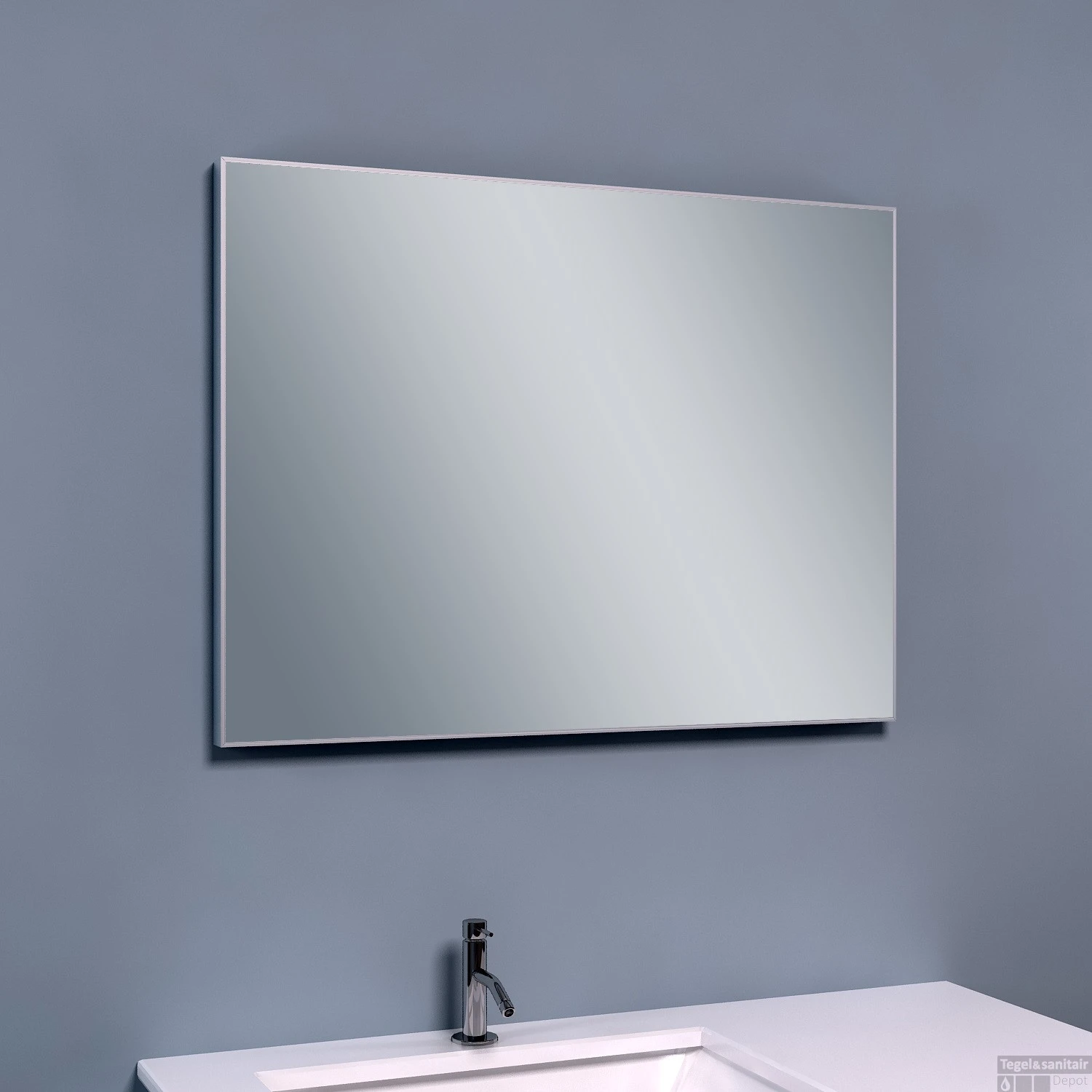 BWS Spiegel Tigris 80x60 Cm Aluminium 1 BWS Spiegel Tigris 80x60 Cm Aluminium