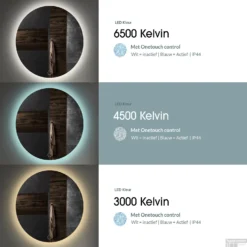 Gliss Badkamerspiegel Oval | Met LED Verlichting | 100x160cm -Baden Luxe Verkoop bws spiegels led kleur 11