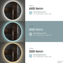 Spiegel Gliss Design Verticaal Led Standaard Dubbele LED Verlichting 100cm -Baden Luxe Verkoop bws spiegels led kleur 37