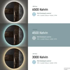 Spiegel Gliss Design Decora Horizontaal Standaard LED Verlichting 140cm -Baden Luxe Verkoop bws spiegels led kleur 56