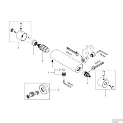 BWS Thermostaatkraan Douche Cool Touch Mat Zwart 6 BWS Thermostaatkraan Douche Cool Touch Mat Zwart -Baden Luxe Verkoop bws thermostaatkraan douche cool touch mat zwart detail