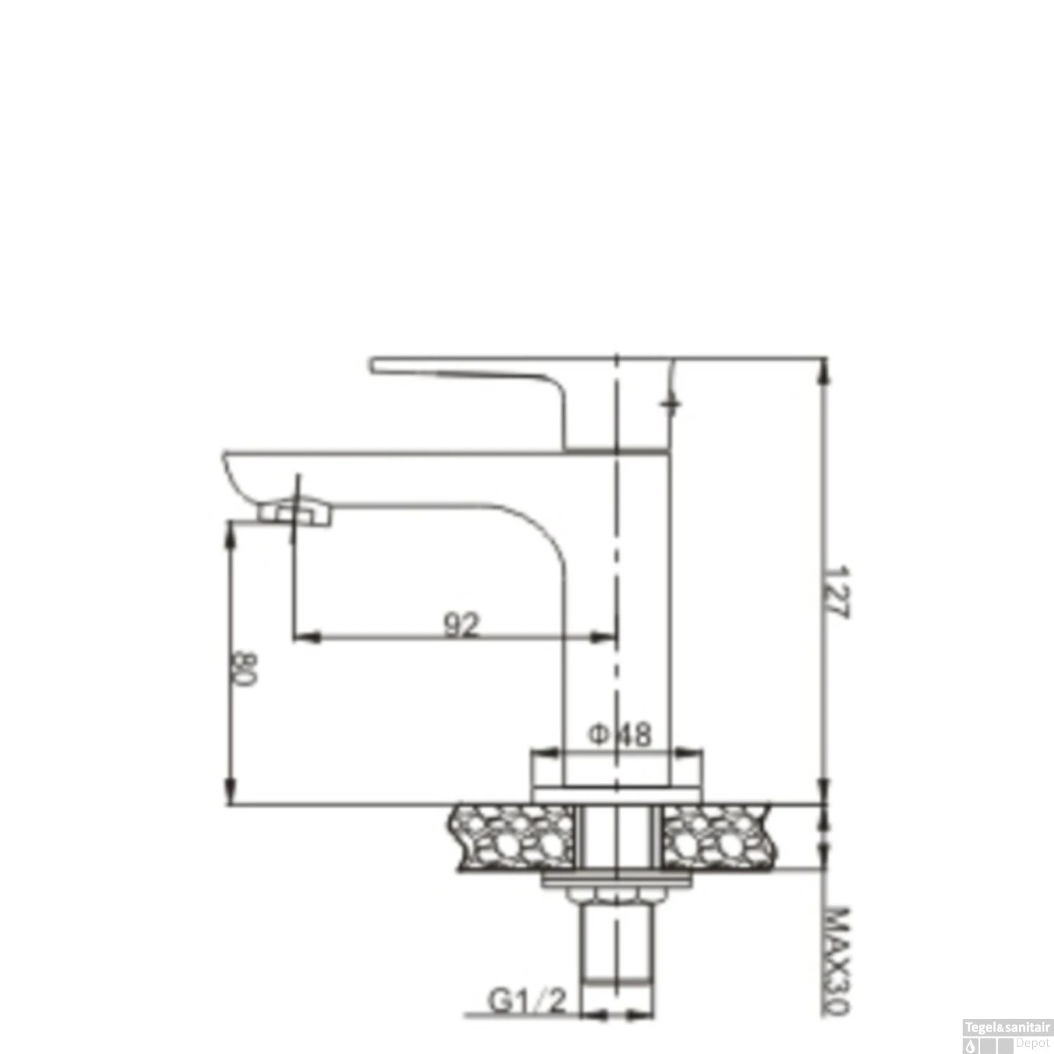 BWS Toiletkraan Caspar Éénhendel Chroom 2 BWS Toiletkraan Caspar Éénhendel Chroom - Afbeelding 2