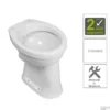 BWS Toiletpot Staand Verhoogd 6 PK Wit