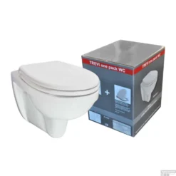 Wandcloset BWS 49cm Compact | One Pack Revit KIWA Met Zitting Wit -Baden Luxe Verkoop bws verkort wandcloset one pack revit kiwa met zitting wit