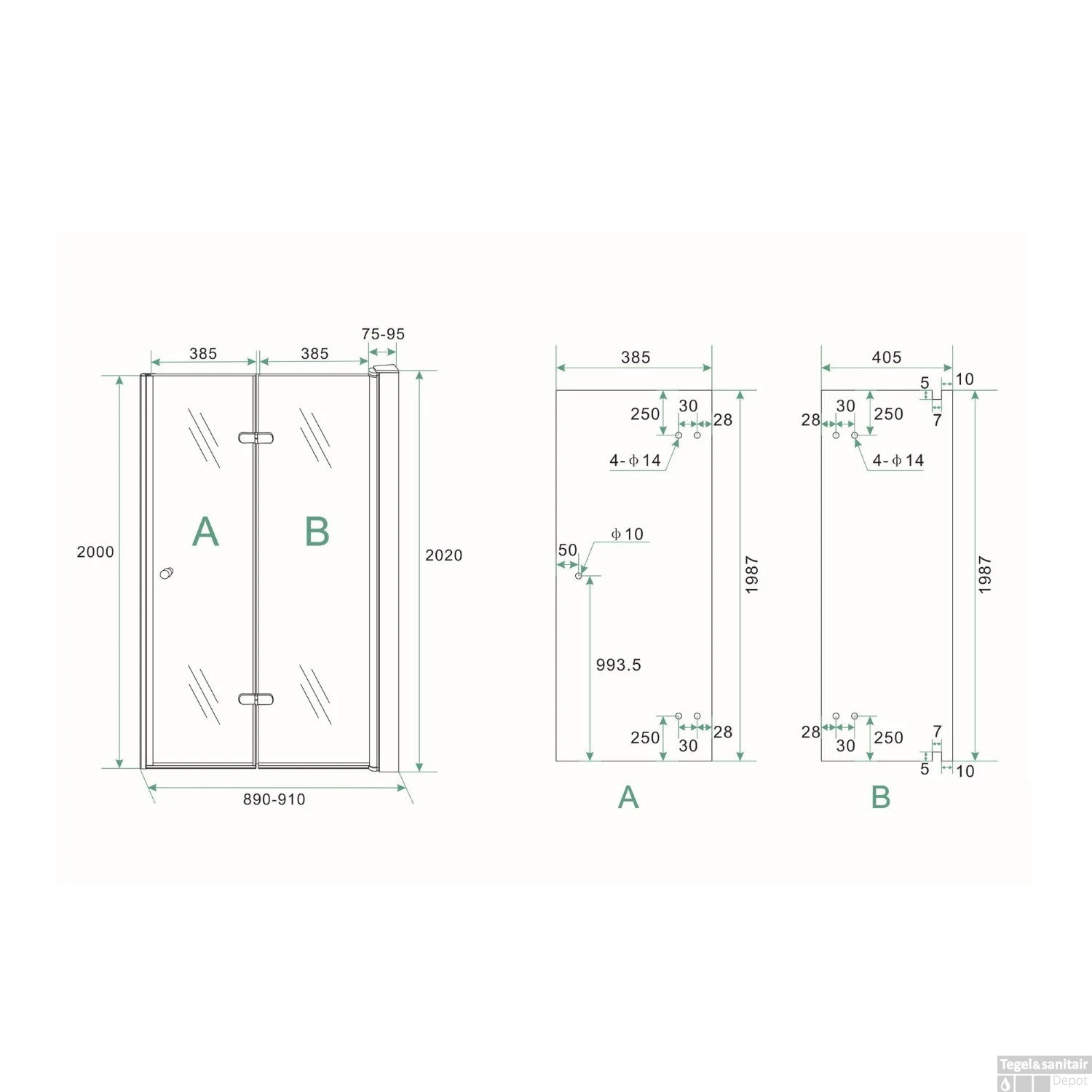 BWS Vouwbare Nisdeur Rechts 90x202 Cm 8mm NANO Harmonica Deur 11 BWS Vouwbare Nisdeur Rechts 90x202 Cm 8mm NANO Harmonica Deur - Afbeelding 11