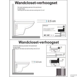 BWS Wandcloset-Verhoogset Tbv Inbouwreservoir Compleet Zwart -Baden Luxe Verkoop bws wandcloset verhoogset tbv inbouwreservoir compleet zwart tech