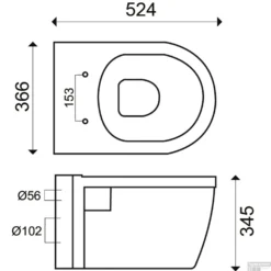 BWS Wandcloset Prio Diepspoel Rimless Exclusief Zitting Wit -Baden Luxe Verkoop bws wandcloset prio diepspoel rimless exclusief zitting wit tech1