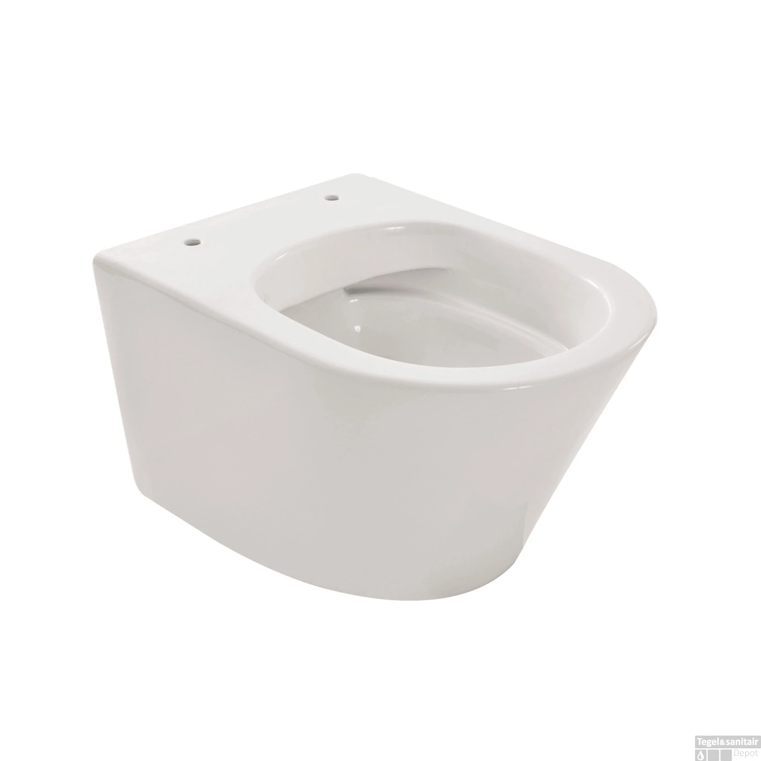 BWS Wandcloset Vesta Junior 47cm Diepspoel Randloos Zonder Zitting Wit 1 BWS Wandcloset Vesta Junior 47cm Diepspoel Randloos Zonder Zitting Wit