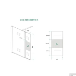 BWS Zijwand Met Scharnierprofiel Links En Middenband 35x200 Cm 10mm NANO Coating 5 BWS Zijwand Met Scharnierprofiel Links En Middenband 35x200 Cm 10mm NANO Coating -Baden Luxe Verkoop bws zijwand met scharnierprofiel en middenband 35x200 cm 10mm nano coating tech
