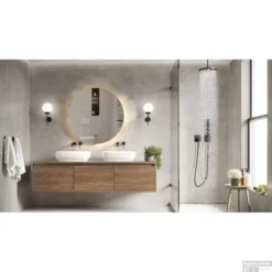 Badkamerspiegel Boss & Wessing Rond 60 Cm LED Verlichting Warm White -Baden Luxe Verkoop bwsrondgroep sfeer 2 4